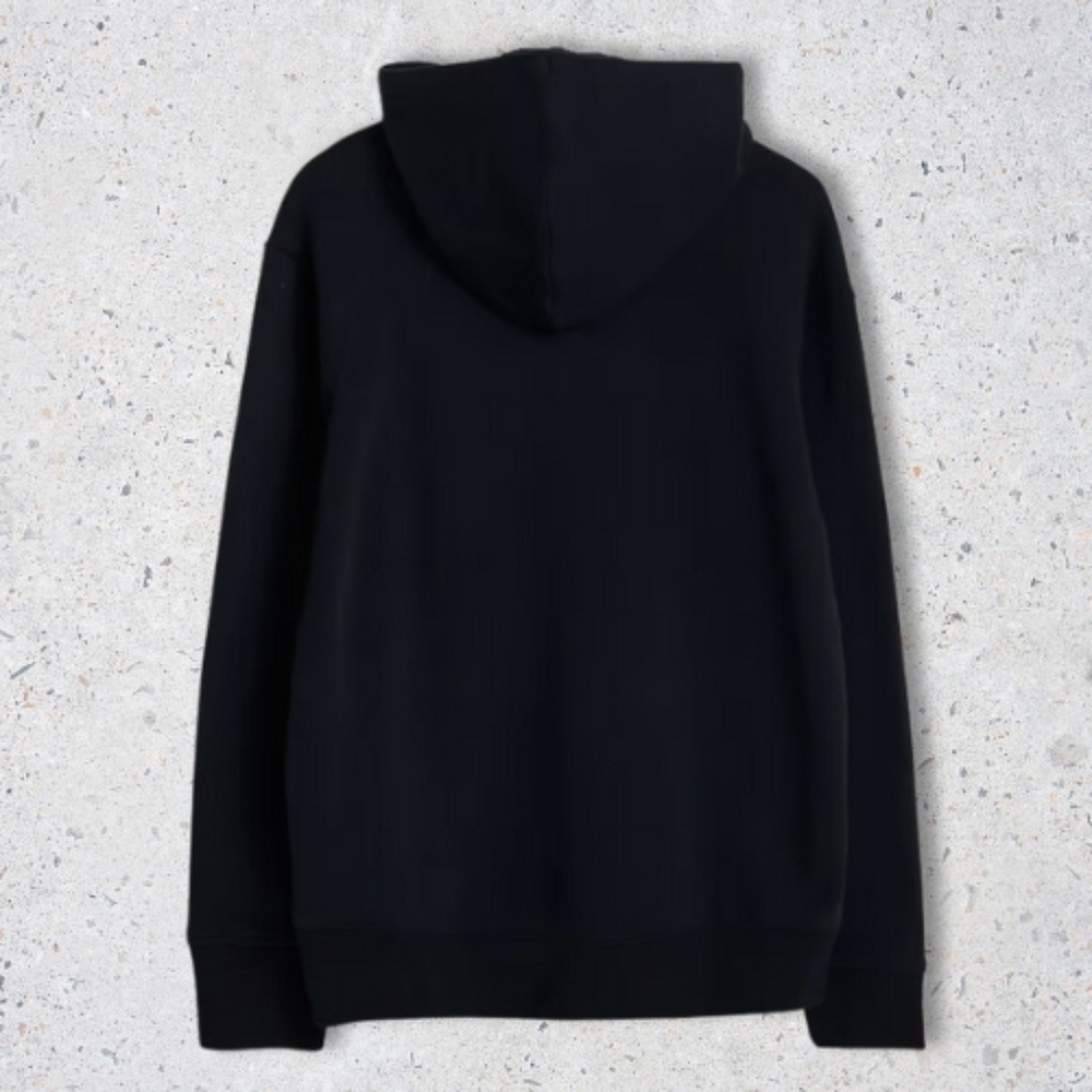 Hollister California Hooded Sweatshirt Ribbed Cuffs Kangaroo Pocket Black M XL - Picture 2 of 7